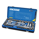 This is an image of a Kincrome 42-piece socket set in a blue case available at Kennedys Welding Supplies in Derwent Park, TAS, offering tool shop and welding specialists.