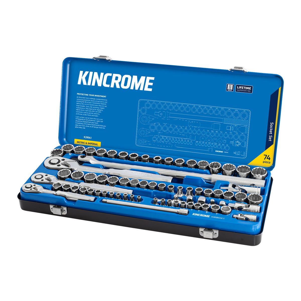 KINCROME 74P 1/4-3/8-1/2 SOCKET SET