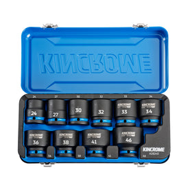 KINCROME IMPACT SOCKET SET 3/4DR 10PIECE METRIC