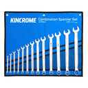 This is an image of Kincrome 13 piece Combination Spanner Set on blue holder from Kennedys Welding Supplies TAS