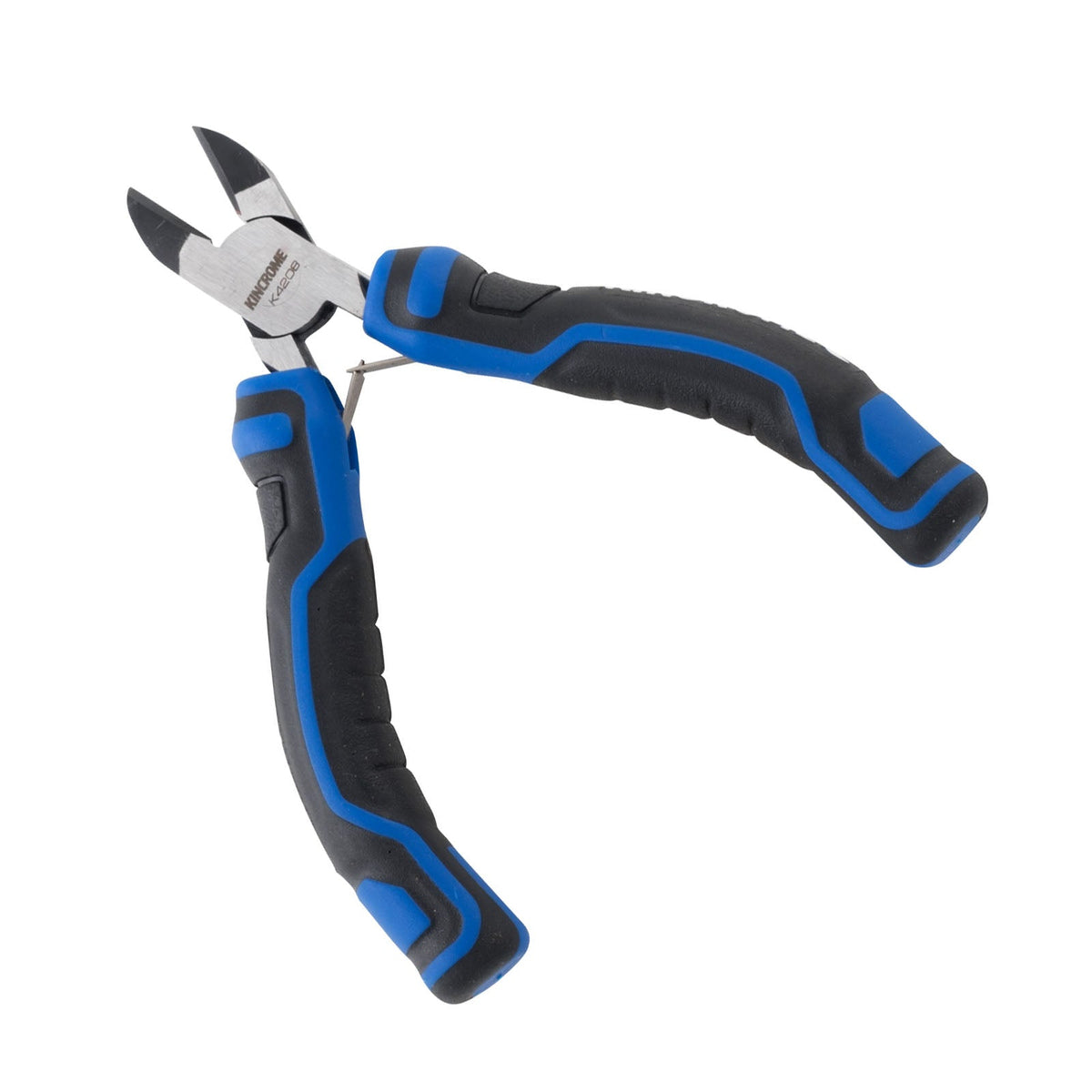 This is an image of Kincrome K4208 wire cutters with blue and black handles, offered by Kennedys Welding Supplies in Derwent Park TAS, Tool Shop services