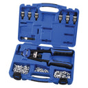 This is an image of a Kincrome K4900 rivet nut tool kit with components in a blue case, offered by Kennedys Welding Supplies TAS