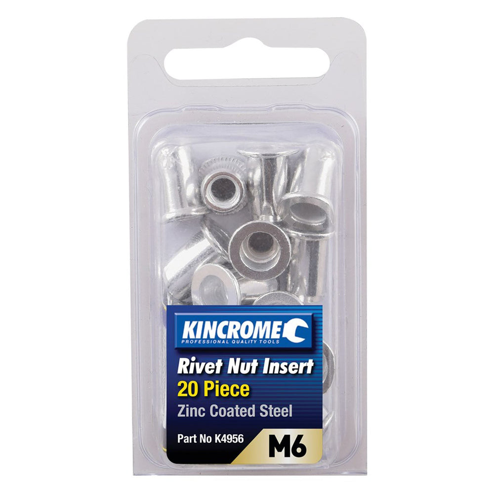 M6 NUT RIVETS STEEL 20 PCE