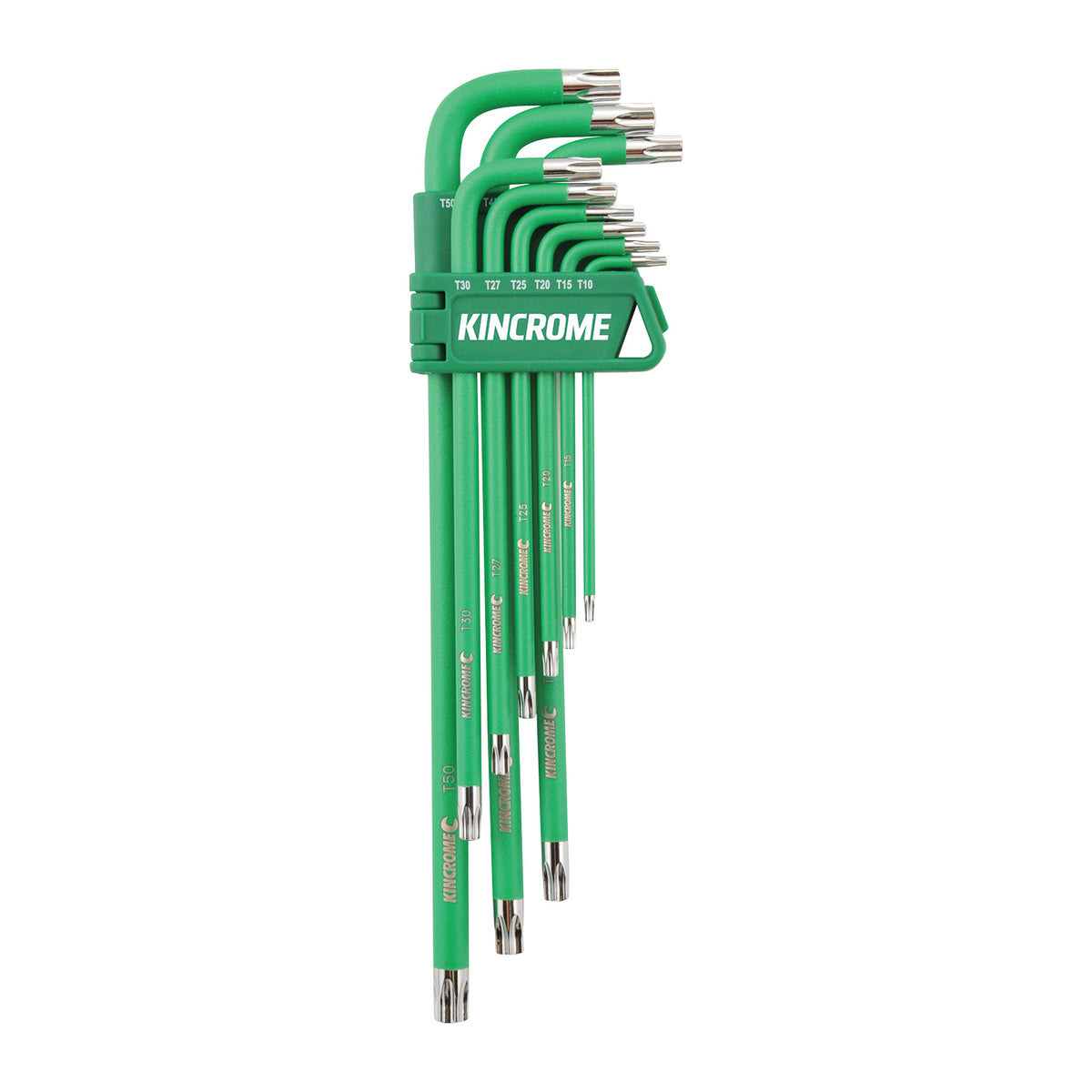 This is an image of a Kincrome green Torx wrench set by Kennedys Welding Supplies in Derwent Park TAS, tool shop and welding specialists