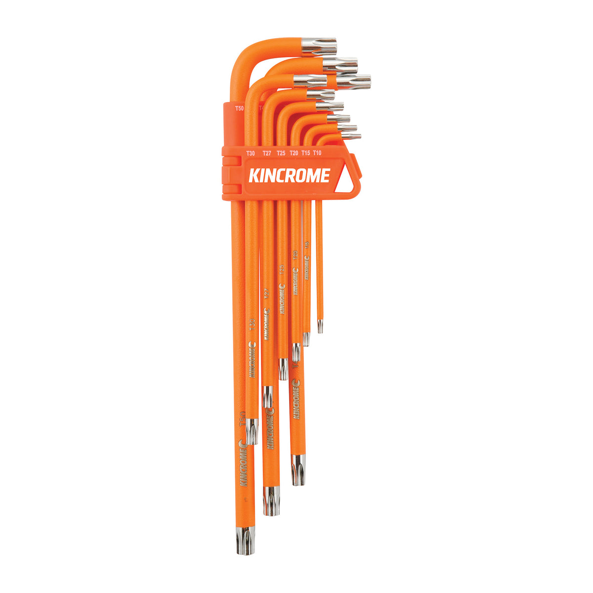 This is an image of Kincrome orange L-shaped hex keys set, featured at Kennedys Welding Supplies in Derwent Park TAS, offering tool shop and welding specialist services.
