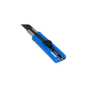 This is an image of a blue Kincrome utility knife with a black blade, offered by Kennedys Welding Supplies in Derwent Park TAS, Tool Shop and Welding Specialists