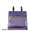 This is an image of a purple welding accessory pouch with clear window, featuring black clips, from Kennedys Welding Supplies in Derwent Park TAS offering tool shop and welding specialists services