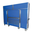This is an image of a large blue Kincrome tool cabinet on wheels at Kennedys Welding Supplies in Derwent Park TAS, offering tool shop and power tool repairs.