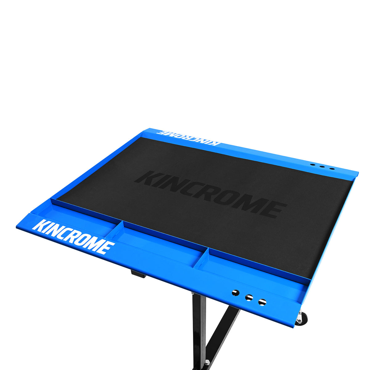 This is an image of a blue and black Kincrome tool mat on a stand, offered by Kennedys Welding Supplies in Derwent Park TAS, welding specialists and tool shop.