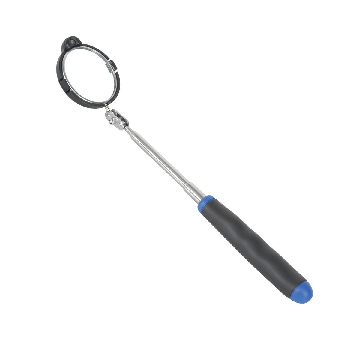 This is an image of a telescoping magnetic pickup tool with a black and blue handle from Kennedys Welding Supplies in Derwent Park TAS, Tool Shop and Welding Specialists