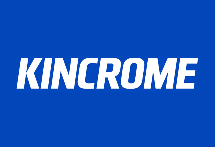 This is an image of the Kincrome logo on blue background, representing Kennedys Welding Supplies in Derwent Park TAS, tool shop and welding specialists