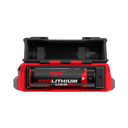 This is an image of Milwaukee REDLITHIUM USB 3.0 battery pack in red case, offered by Kennedys Welding Supplies in Derwent Park TAS, Tool Shop and Welding Specialists