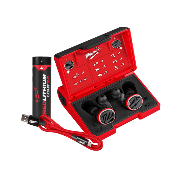 MILWAUKEE USB BLUETOOTH HEADPHONES 3.0 AH KIT - L4RLEPB301
