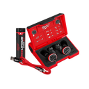 This is an image of Milwaukee wireless earbuds with charging case and USB cable from Kennedys Welding Supplies in Derwent Park TAS