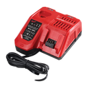 This is an image of a Milwaukee M12-18FC Rapid Charge battery charger, featured by Kennedys Welding Supplies in Derwent Park, TAS, specialist tool shop and welding services.