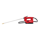This is an image of a Milwaukee red power tool sprayer with long metal lance and hose, available at Kennedys Welding Supplies in Derwent Park TAS, offering tool shop and welding specialist services