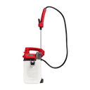 This is an image of a Milwaukee M12 battery-powered sprayer with red handle and white tank, sold by Kennedys Welding Supplies in Derwent Park Tasmania offering tool shop and welding specialists services