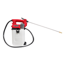 This is an image of a Milwaukee chemical sprayer with red handle and white tank, available at Kennedys Welding Supplies in Derwent Park Tasmania, offering tool shop, power tool repairs, and welding specialists.