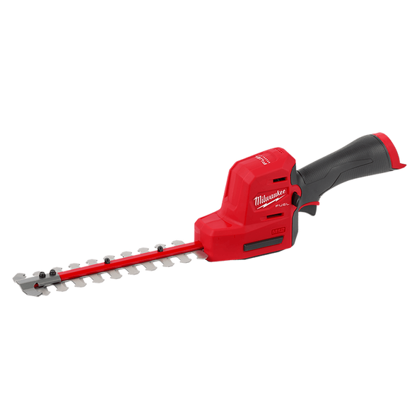 This is an image of a Milwaukee M12 Fuel cordless hedge trimmer, showcasing quality power tools at Kennedys Welding Supplies in Derwent Park, TAS, offering tool shop, welding specialists, and power tool repairs.