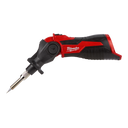 This is an image of a Milwaukee cordless soldering iron tool, offered by Kennedys Welding Supplies in Derwent Park, Tasmania, experts in welding, tool shop, and power tool repairs.