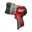 This is an image of a Milwaukee red and black handheld power tool spotlight available at Kennedys Welding Supplies in Derwent Park, TAS, offering tool shop, welding specialists, and power tool repairs.