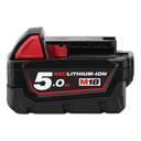 MILWAUKEE M18 REDLITHIUM BATTERY 5.0AH - M18B5
