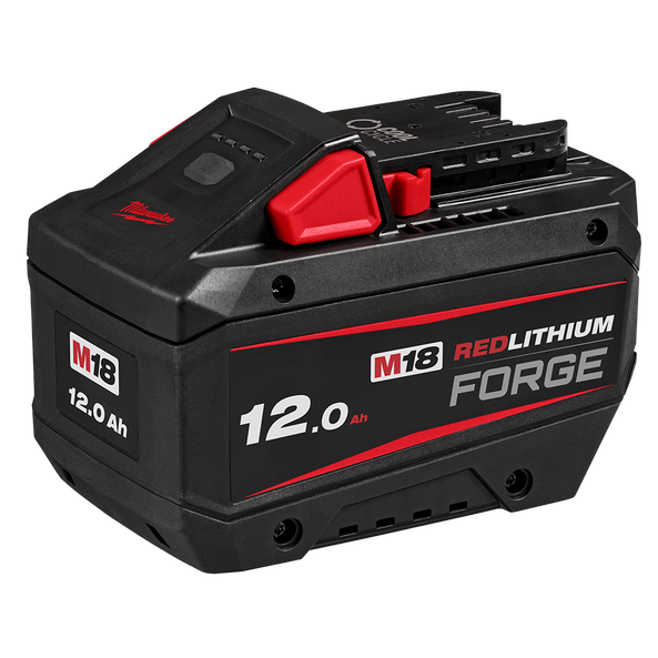 This is an image of a Milwaukee M18 REDLITHIUM FORGE 12.0 Ah battery pack available at Kennedys Welding Supplies in Derwent Park TAS, offering tool shop and welding specialist services