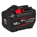 This is an image of a Milwaukee M18 REDLITHIUM FORGE 12.0 Ah battery pack available at Kennedys Welding Supplies in Derwent Park TAS, offering tool shop and welding specialist services