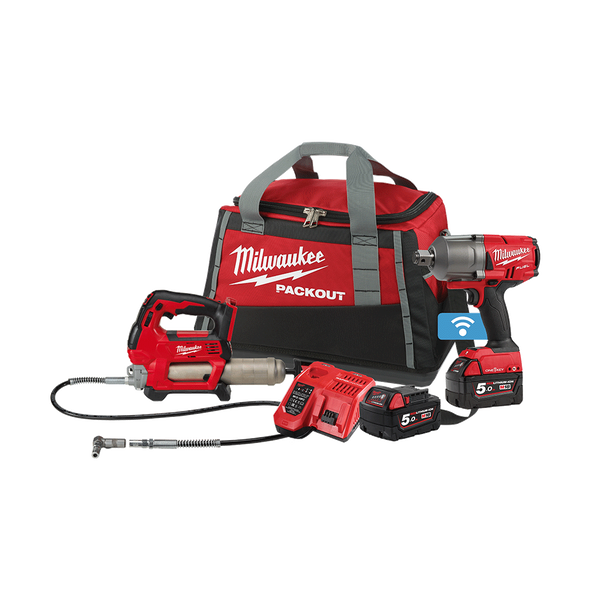 MILWAUKEE M18 FUEL 2PCE KIT (M18GG M18ONEFHIWF34) - M18FPP2F2-502P
