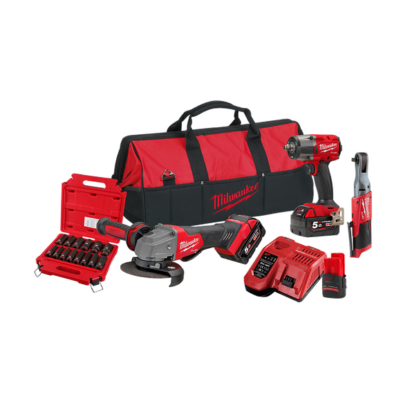 (d.)MILWAUKEE 3PCE POWER PACK - M18FPP3AC523B