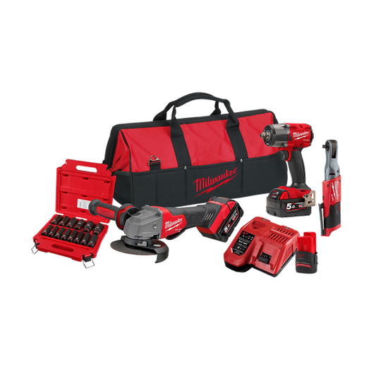 (d.)MILWAUKEE 3PCE POWER PACK - M18FPP3AC523B