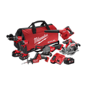 This is an image of Milwaukee M18 Fuel power tool kit with drill, circular saw, blower, and carry bag from Kennedys Welding Supplies in Derwent Park TAS