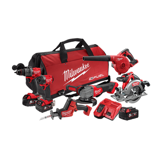 MILWAUKEE 6PCE KIT FPD3,FID3,CCS55,FAG125,FHZ,BBL - M18FPP6A3503B