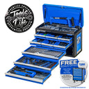 This is an image of a Kincrome tool set with multiple drawers open showcasing wrenches and hand tools, promoted by Kennedys Welding Supplies in Derwent Park TAS, offering welding specialists and tool shop services.