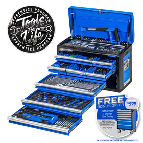EVOLUTION Chest Tool Kit 222 Piece 9 Drawer 26”