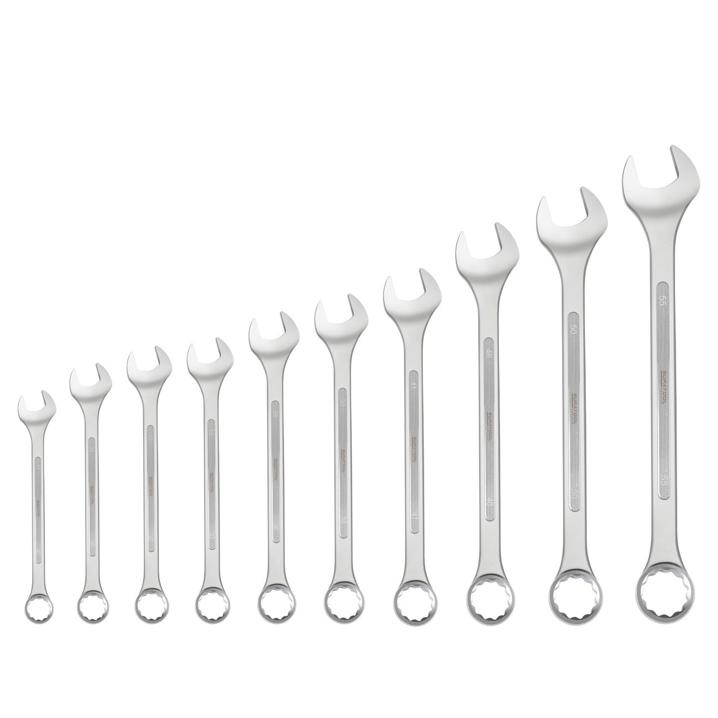 SUPATOOL PREMIUM JUMBO COMBINATION SPANNER SET 10 PCE