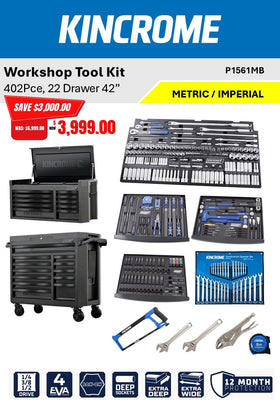 KINCROME 402PCE CONTOUR WORKSHOP KIT BLACK