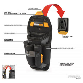 TOUGHBUILT CLIP-TECH 6 POCKET TECHNICIAN POUCH TB-CT-36-L6