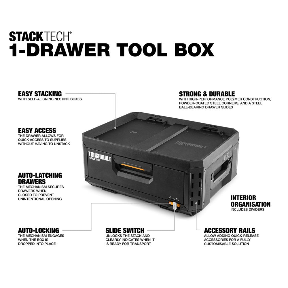 TOUGHBUILT STACKTECH 1 DRAW TOOL BOX