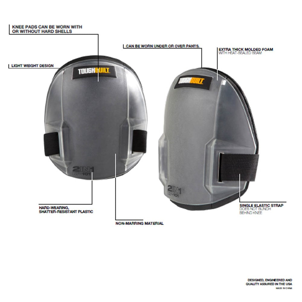 TOUGHBUILT 2 IN 1 KNEE PADS