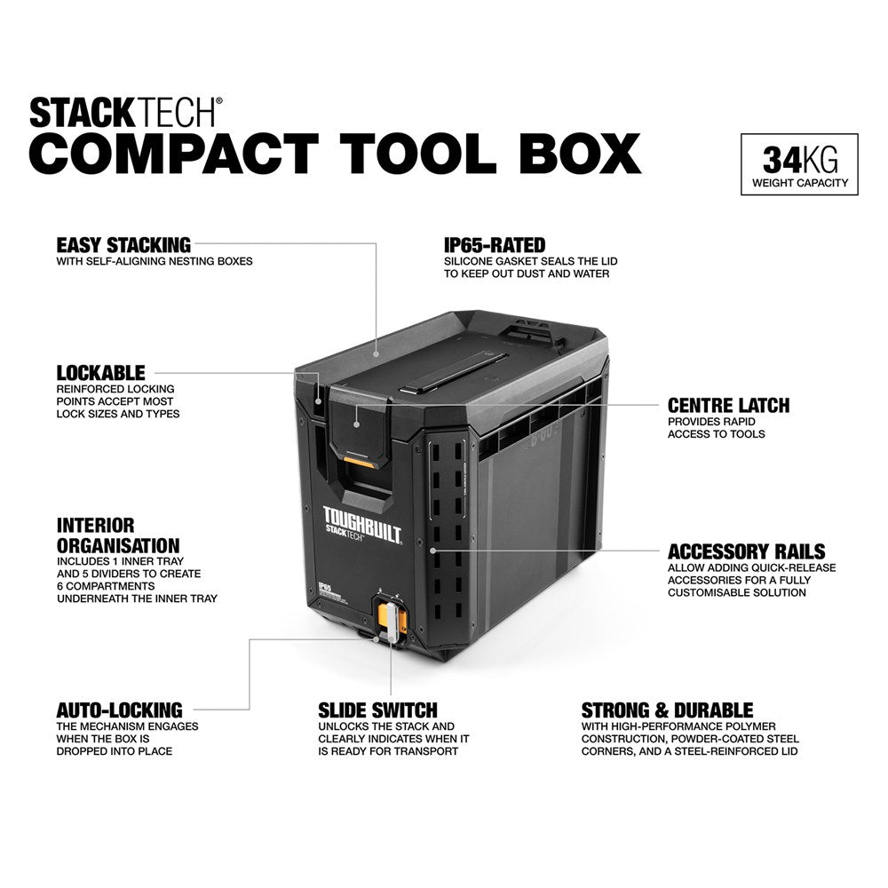 TOUGHBUILT STACKTECH COMPACT TOOL BOX