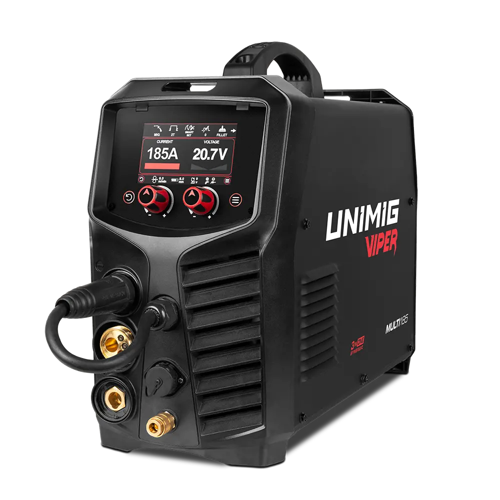 VIPER MULTI 185 MIG/TIG/MMA WELDER "Single pulse MIG programs & high-frequency DC TIG MIG Smart-Set weld modes"