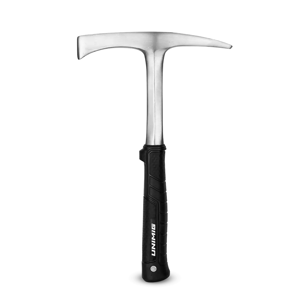 This is an image of a Unimig heavy duty chipping hammer with a metal head and black handle, from Kennedys Welding Supplies in Derwent Park TAS, offering tool shop, welding specialists, and power tool repairs