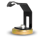 This is an image of a magnetic welding torch holder with black and gold metal parts, available at Kennedys Welding Supplies in Derwent Park, TAS, offering tool shop, laser cutting, power tool repairs, and welding specialists.