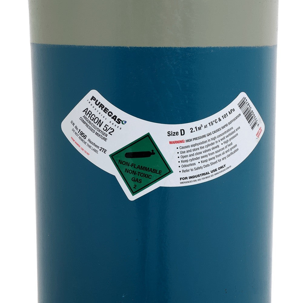 D SIZE MIXED ARGON/CO2