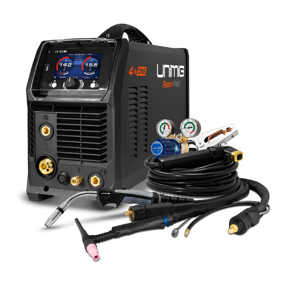 (D.)UNIMIG RAZOR 230 AC/DC MIG/TIG/STICK WELDER – Kennedys Welding Supplies
