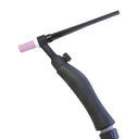 This is an image of a TIG welding torch with pink ceramic nozzle available at Kennedys Welding Supplies in Derwent Park TAS, offering welding specialists and tool shop services