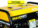 This is an image of a yellow MaxxWatt 40L portable generator with fuel gauge at Kennedys Welding Supplies in Derwent Park TAS, tool shop and welding specialists